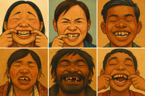 indingnous people with bad teeth